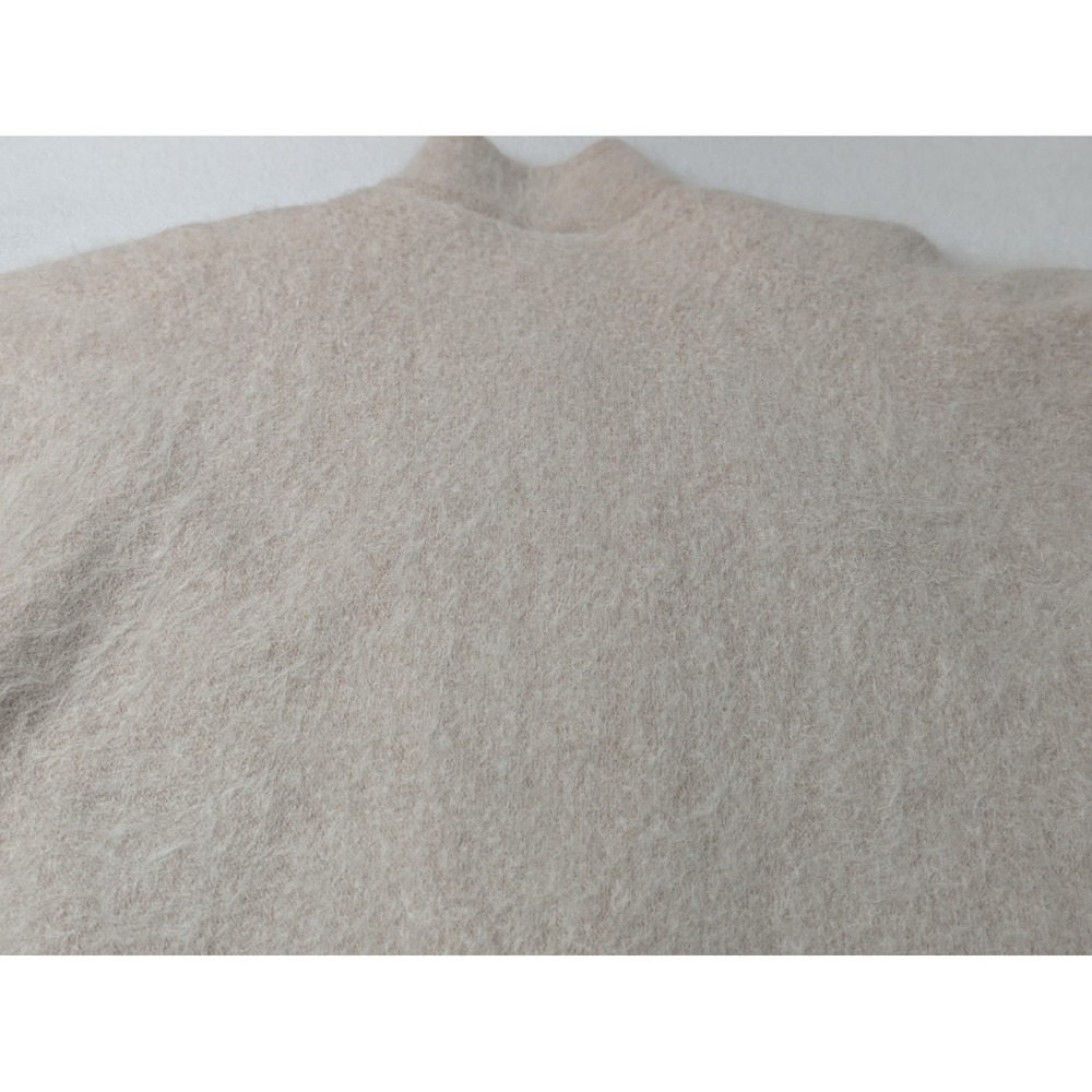Vtg Venesha Angora Sweater Cardigan Large Pale Pink Fuzzy Pearl Beaded Preppy - Picture 12 of 15